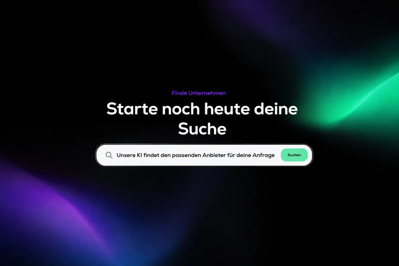 Startseite der KI-Plattform ensun